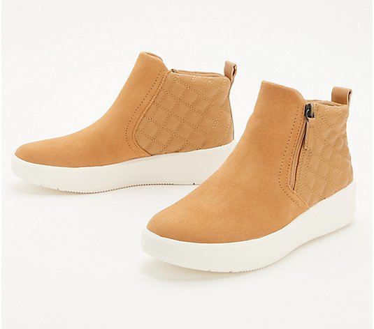 Clarks Collection Quilted Leather Sneaker Boots - Layton Zip