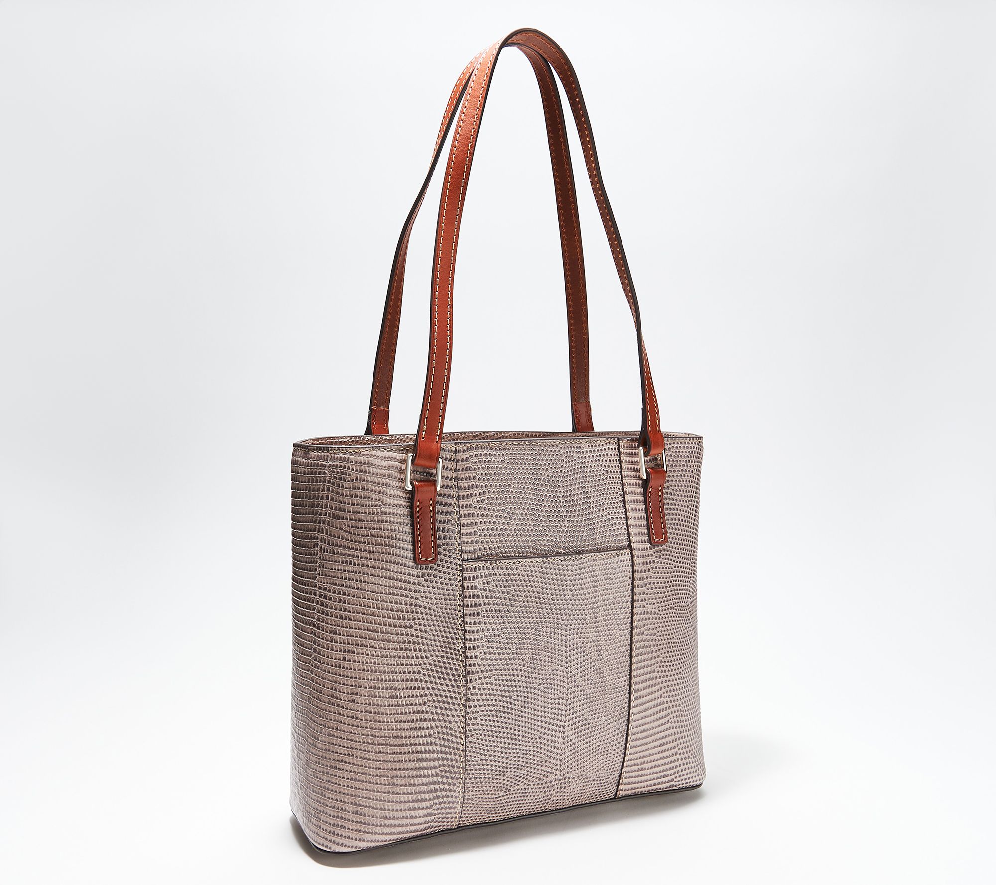 Dooney & Bourke Croco Small Lexington Shopper in Gray