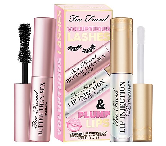 Too Faced Voluptuous Lashes and Plump Lips Mascara Set