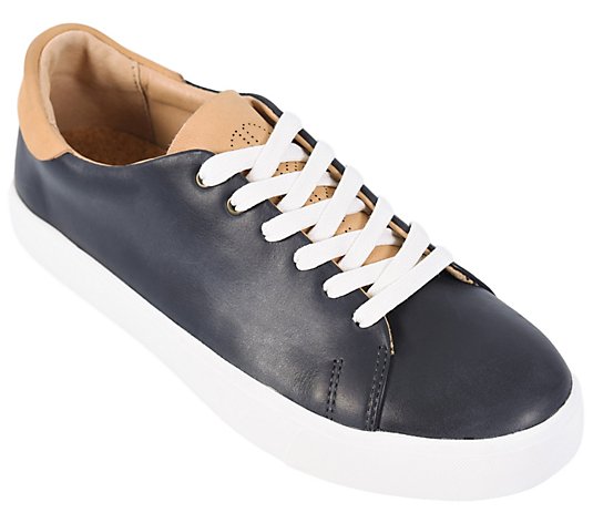 Revitalign Leather Lace Up Orthotic Sneakers -Pacific Leather