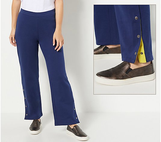 Susan Graver Weekend Regular Washed French Terry Track Pant