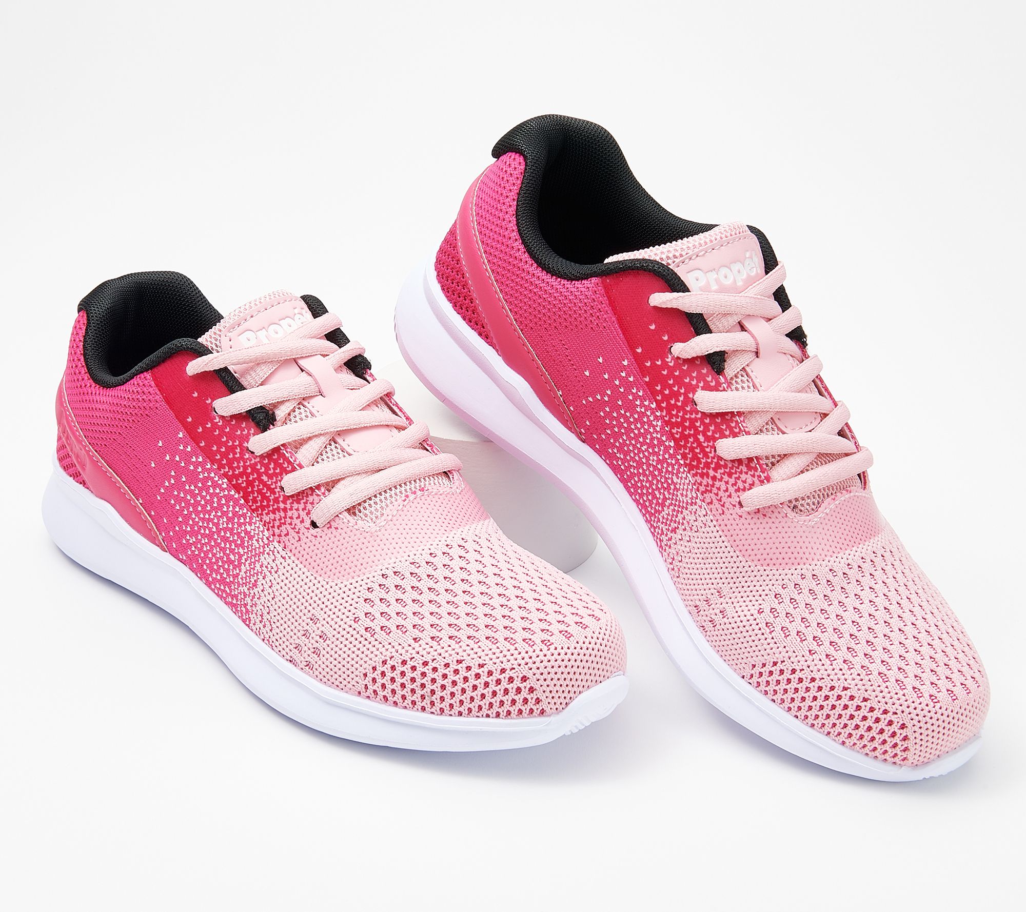 Propet Stretch Knit Lace-Up Sneakers - TravelBound Duo - QVC.com