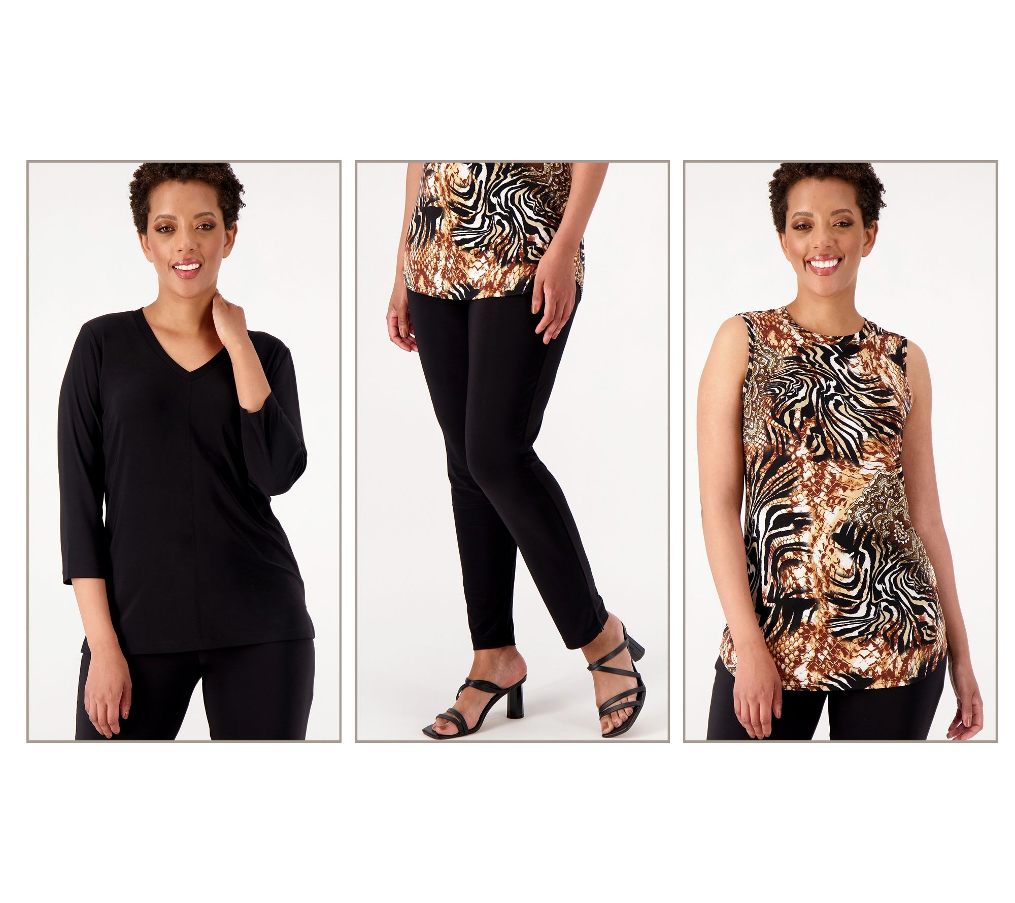 Attitudes by Renee Regular Como Jersey 3-Pc Wardrobe Warrior Set