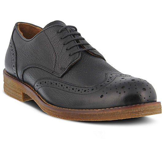 Spring Step Men's Leather Wing-Tip Derby Shoes- Benjamin