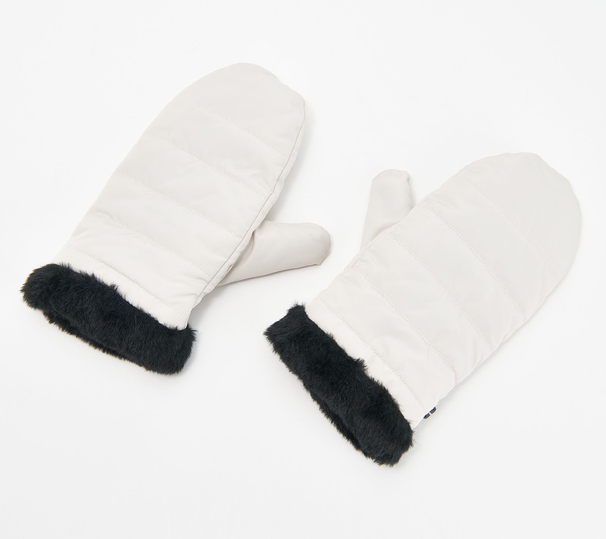 Nuage Insulated Mittens with Faux Fur Detail - QVC.com
