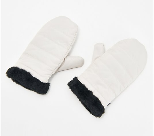 Nuage Insulated Mittens with Faux Fur Detail