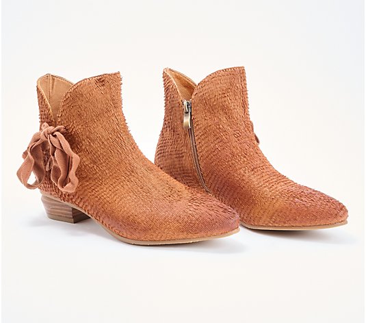Antelope Leather Side-Tie Ankle Boots - Linden