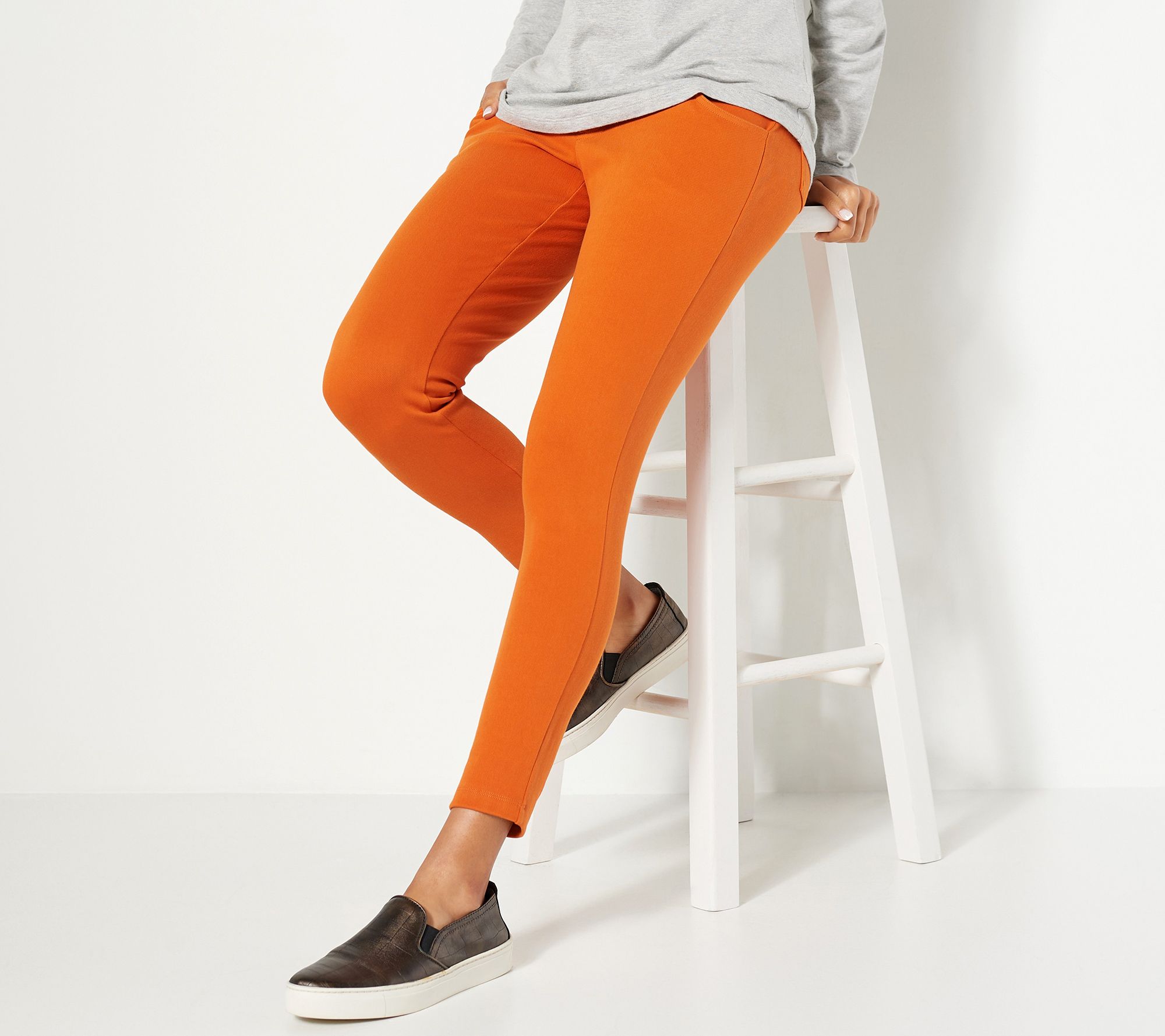 As Is Women with Control Tall Prime Stretch Denim Leggings Pocket