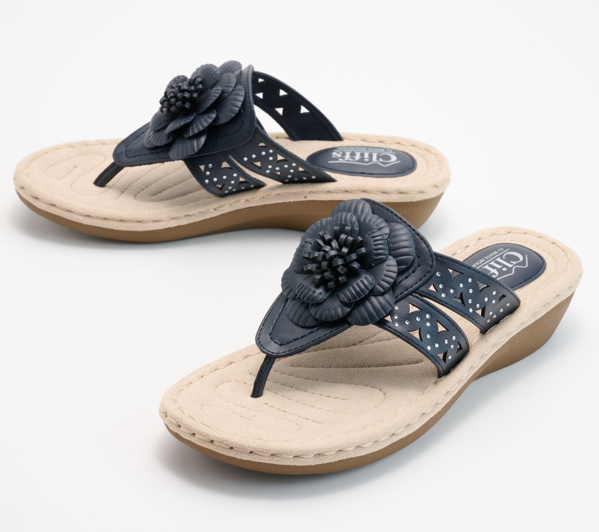 Cliffs by White Mountain Thong Sandals Cynthia QVC