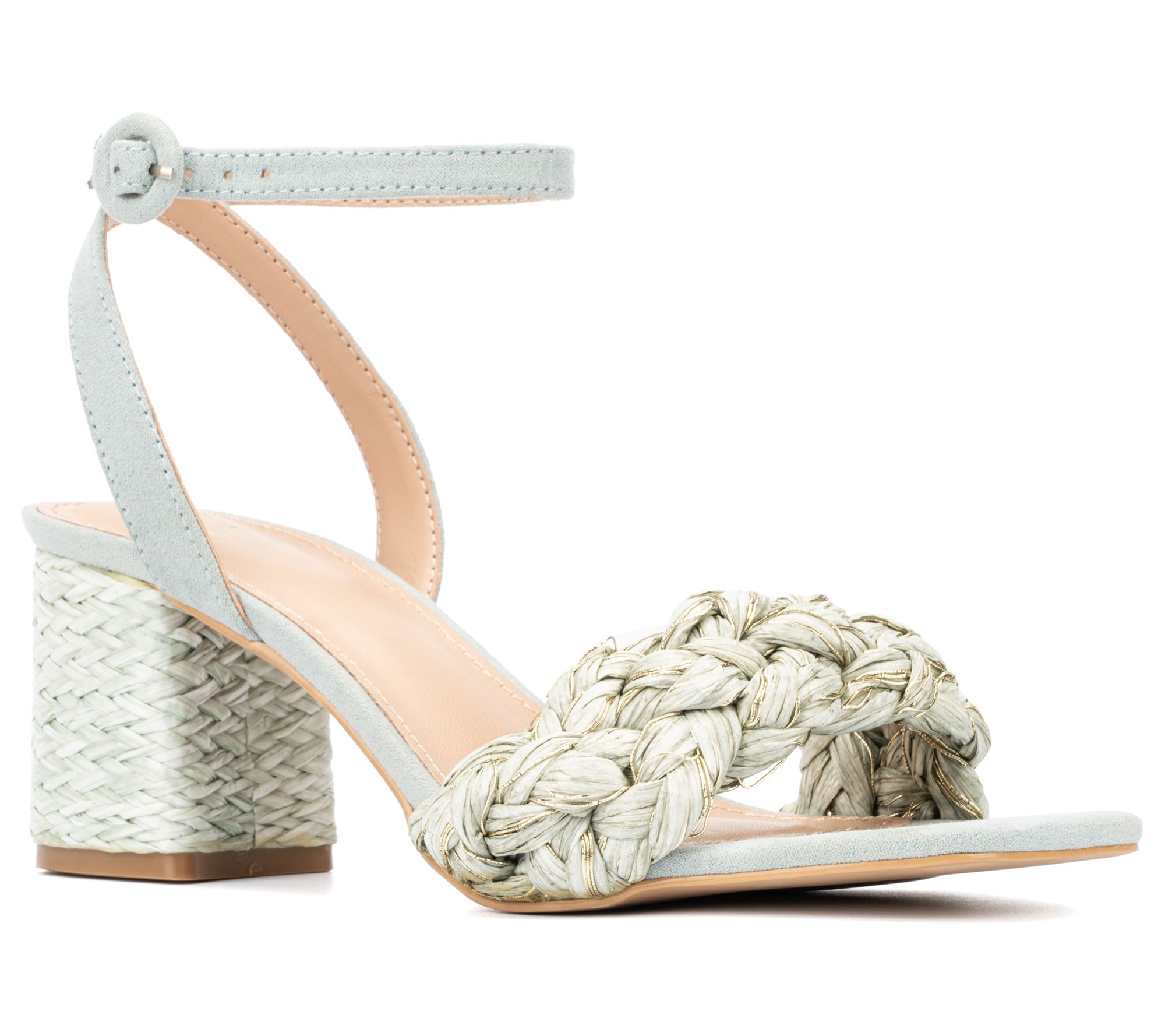 New York & Company Women's Braided Heeled Sanda l - Elissa