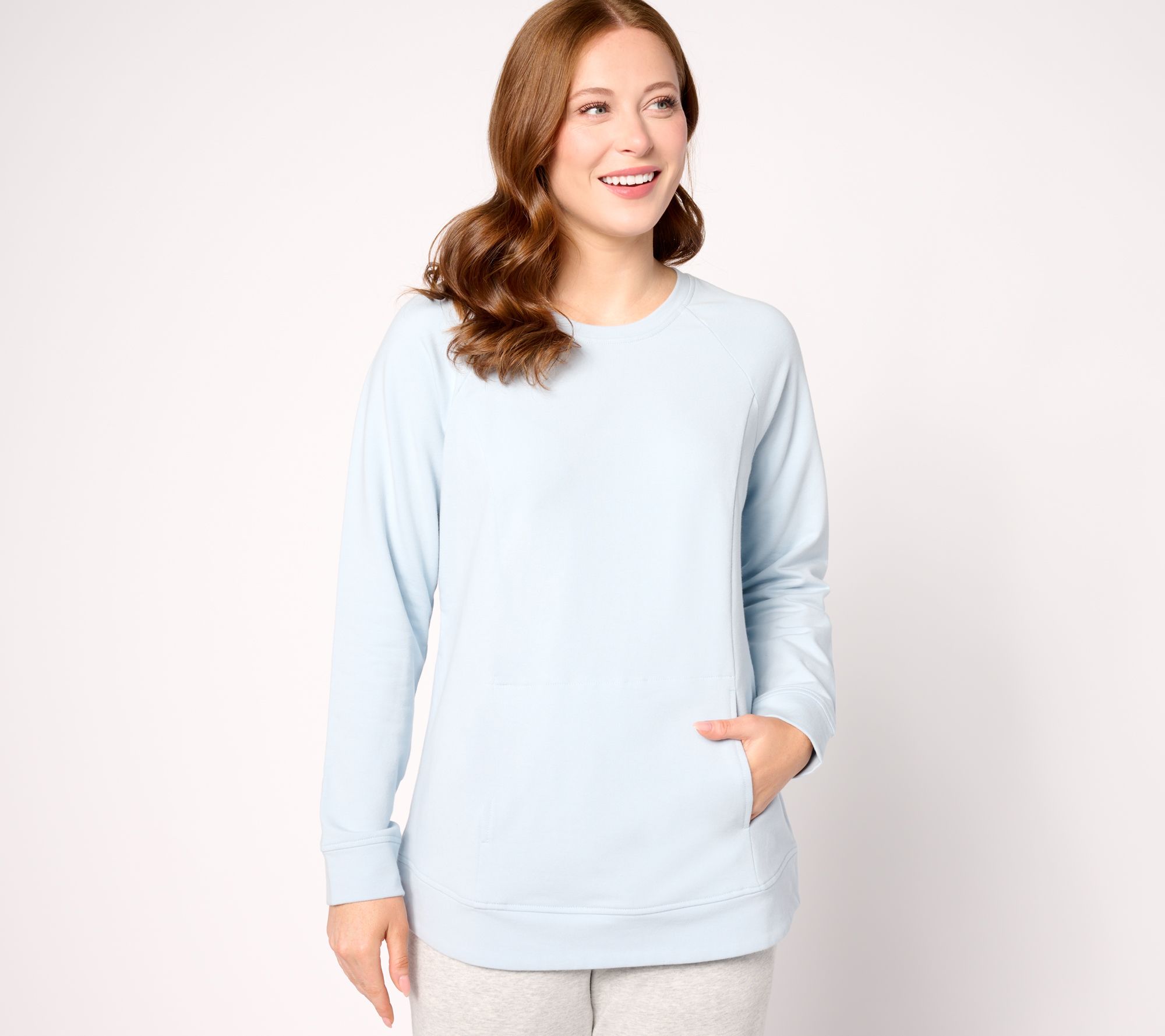 Denim & Co. Active Regular Tunic with Curved High/Low Hem