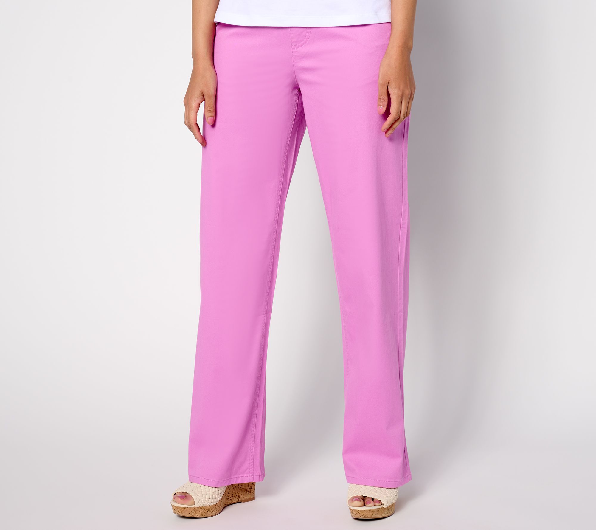 Denim & Co. Tall EasyWear Twill Full-Length Wide-Leg Pant