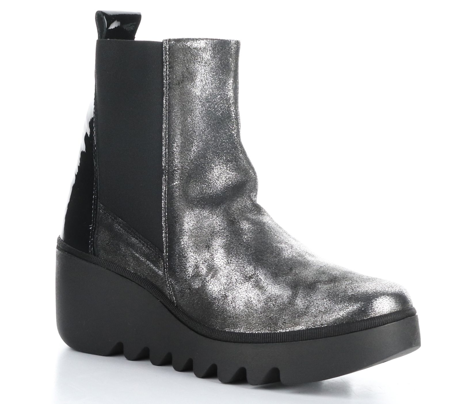 Fly London Metallic Leather Boots - Bagu