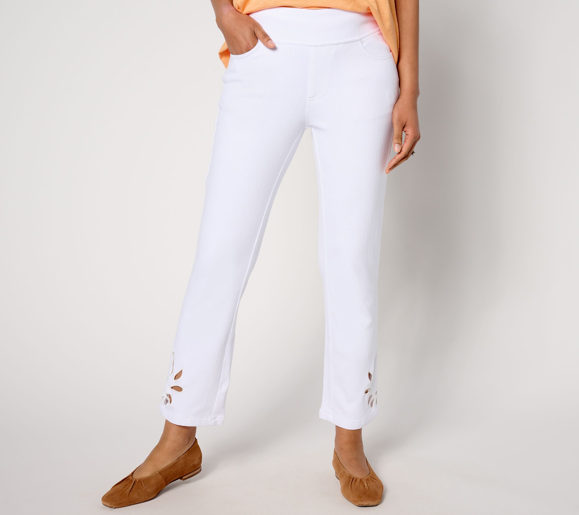 Belle by Kim Gravel Pet Flexibelle Paisley Eyelet Jean