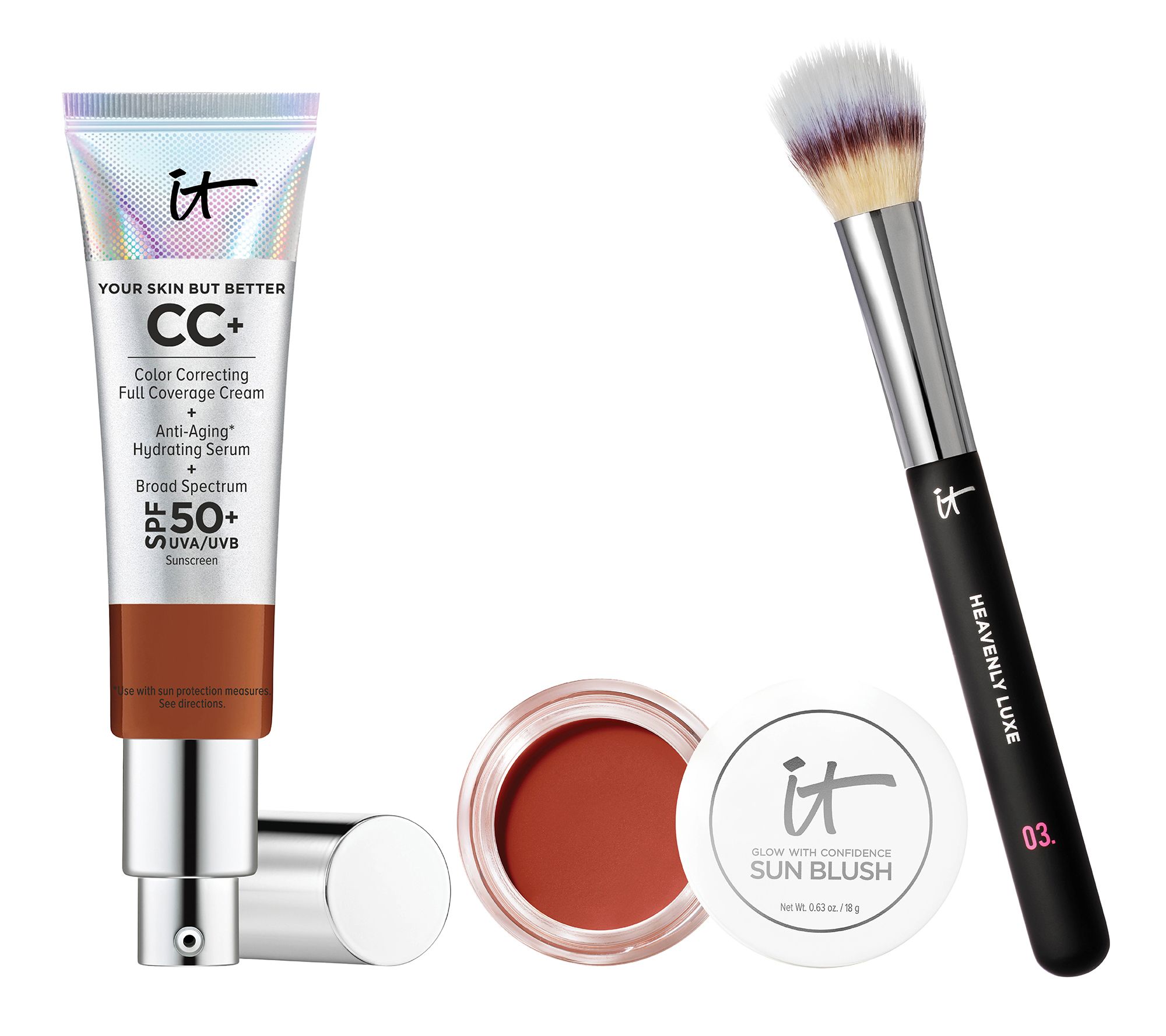 IT Cosmetics Glow with Confidence CC+ SPF50 3-Pc Kit Auto-Delivery