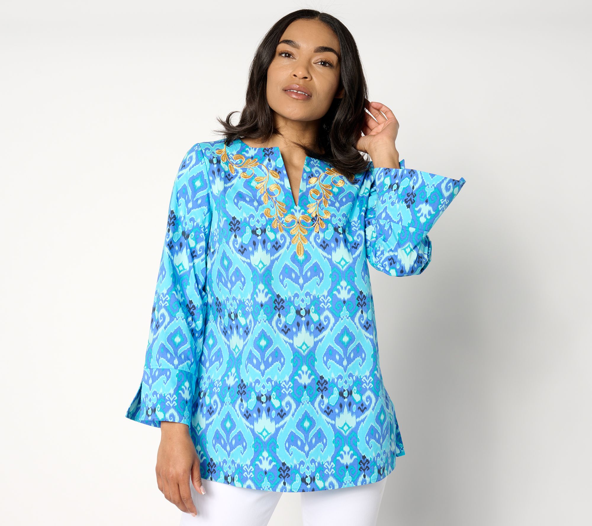 Bellisima by Kim Gravel Ibiza Ikat Boutique Soutache Tunic