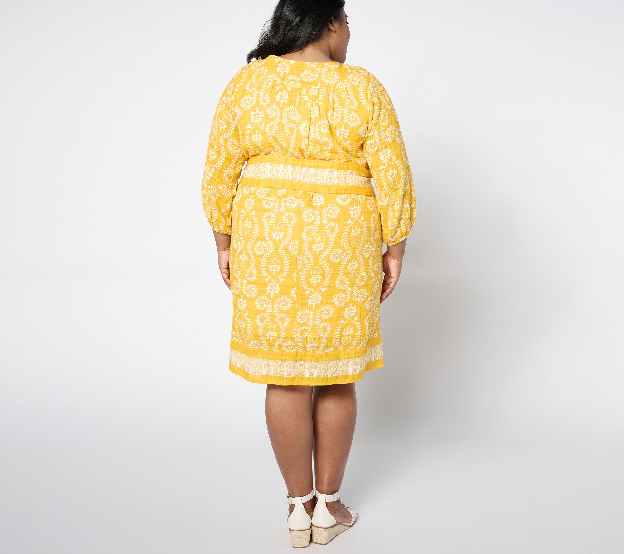 Studio Park x Amy Stran Petite Textured Cotton Dress wtih