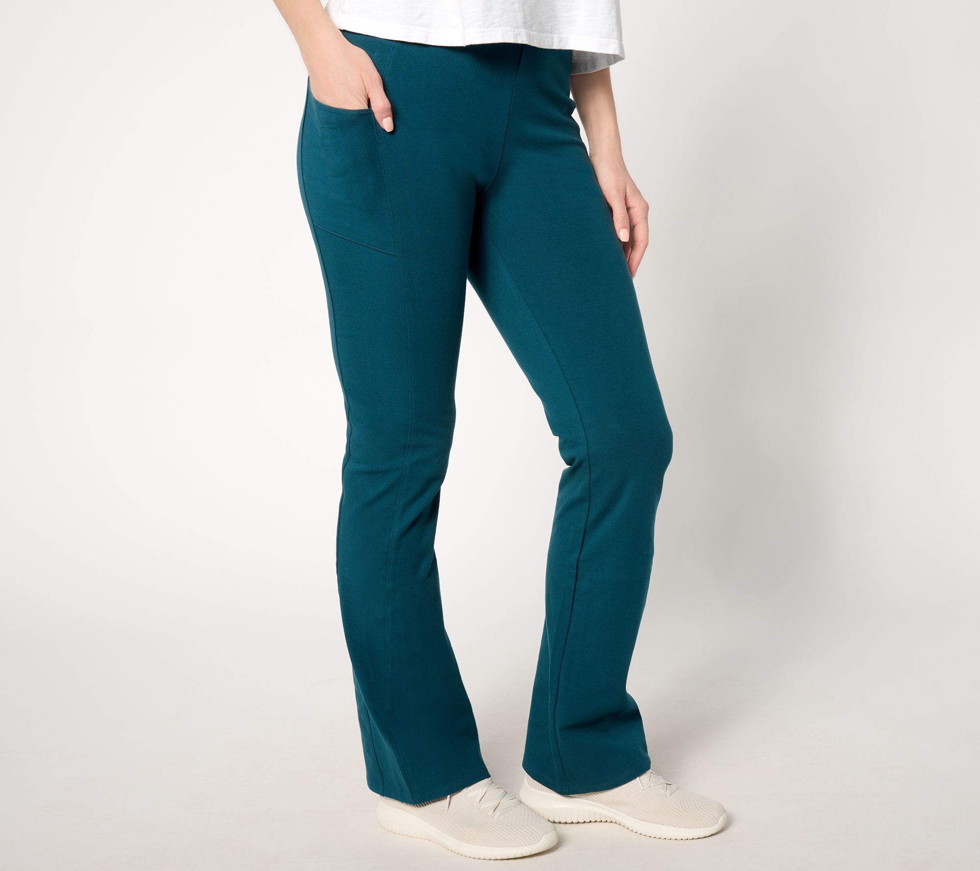Denim & Co. Active Tall Duo Stretch Lightly Boot Pant w/ Pockets
