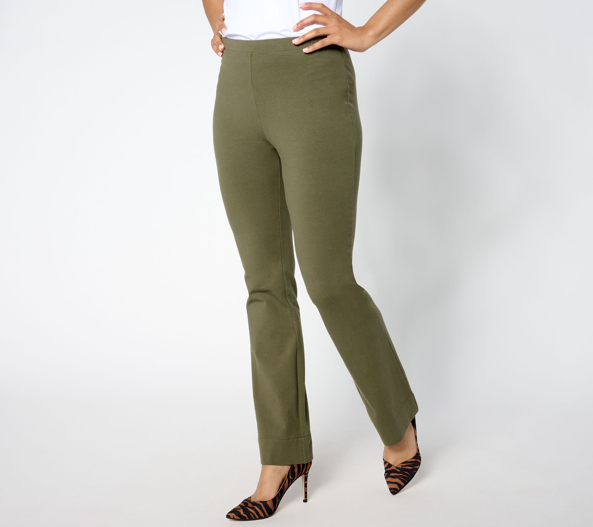 Women With Control Petite Knit Flare Pant