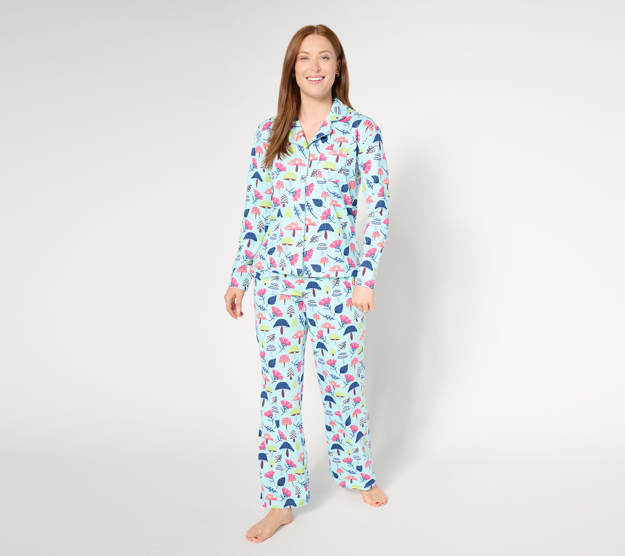 MUK LUKS Dream Cloud Notch Collar Harvest Pajama Set