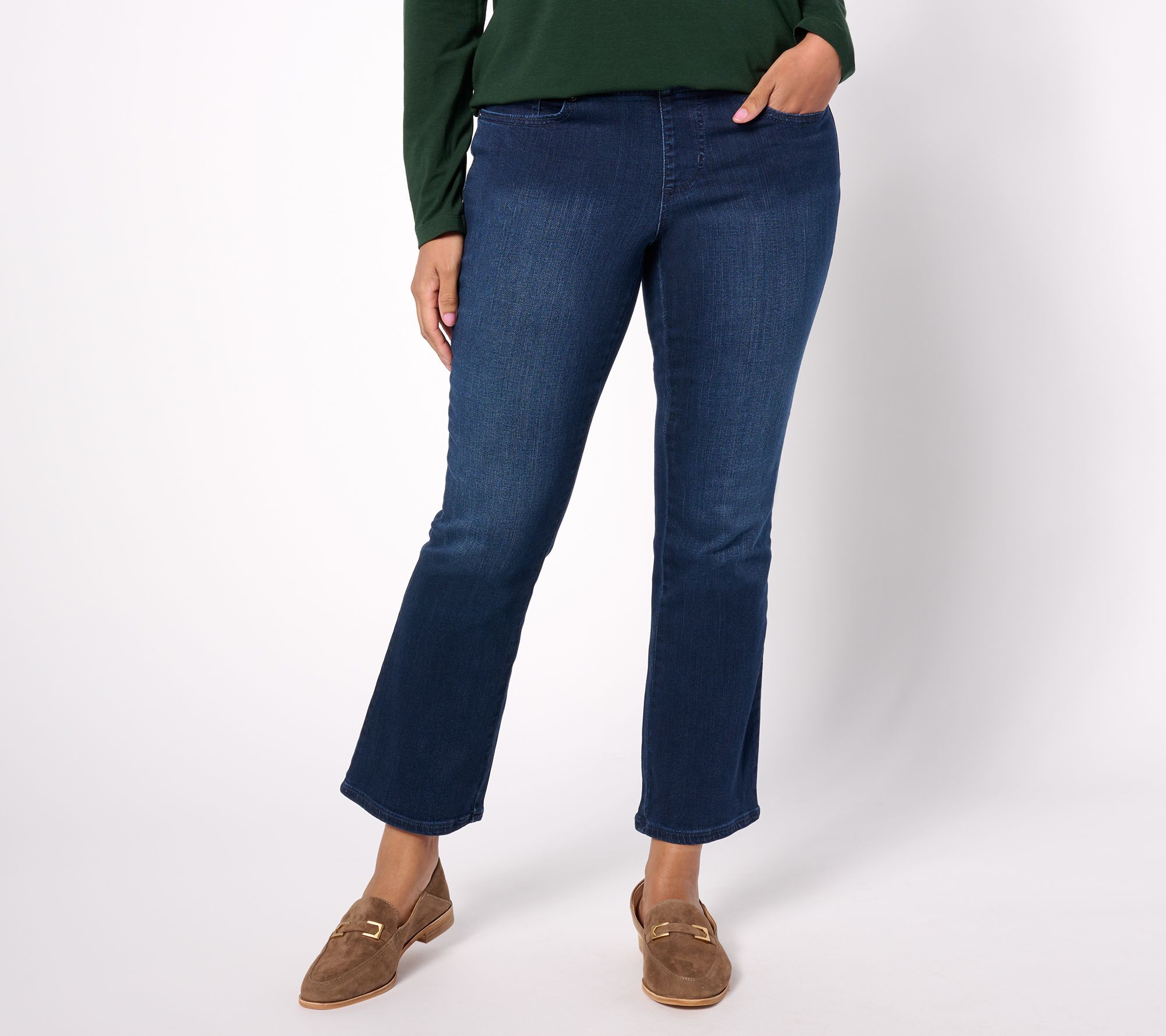 "As Is" Belle by Kim Gravel Tall TripleLuxe Denim Kick Flare Jean