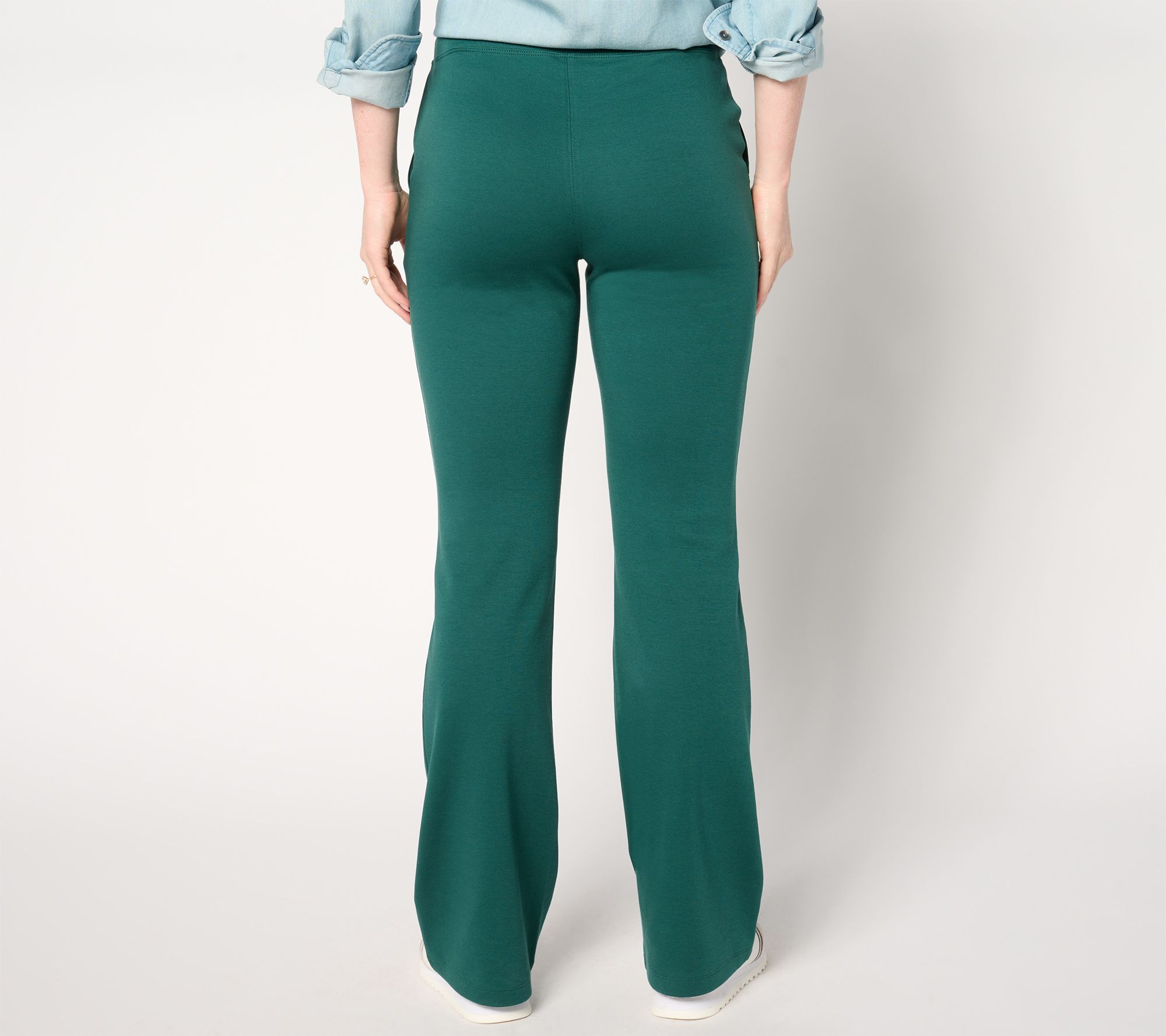 Isaac Mizrahi Live! Essentials Pima Flex Bootcut Pants - QVC.com