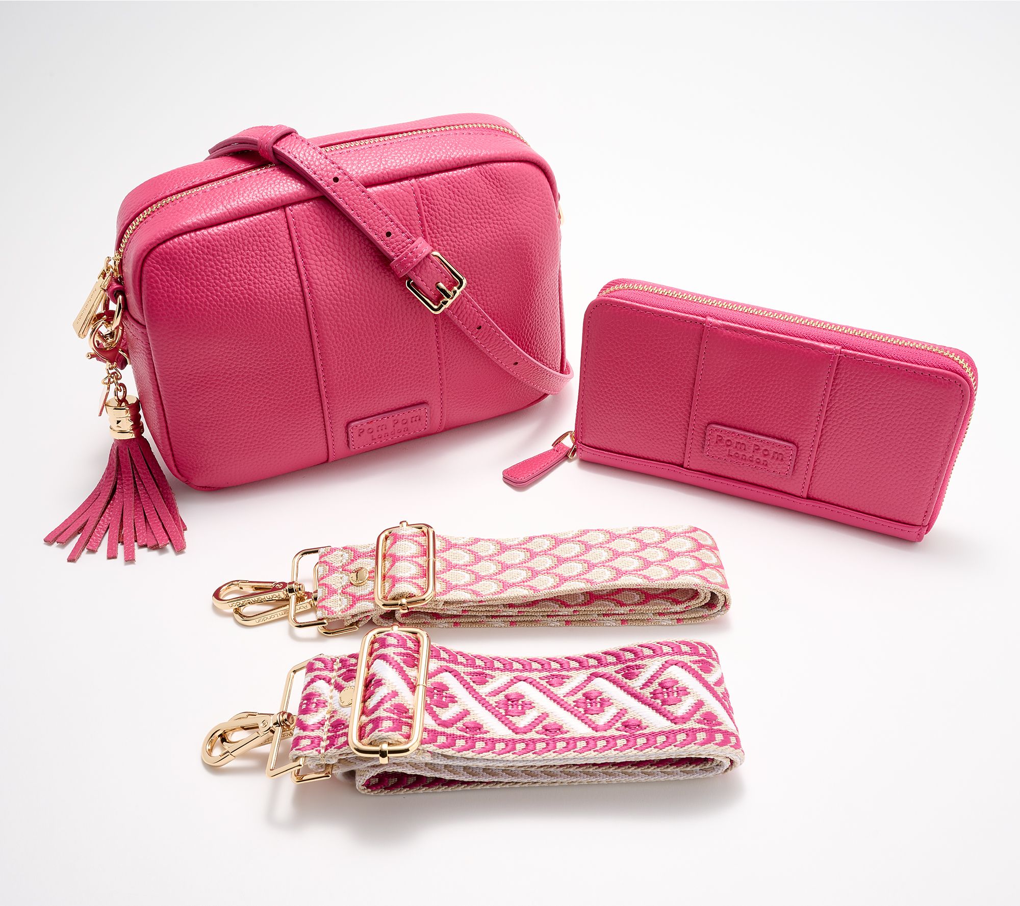 Pom Pom London The City Leather Crossbody with Wallet