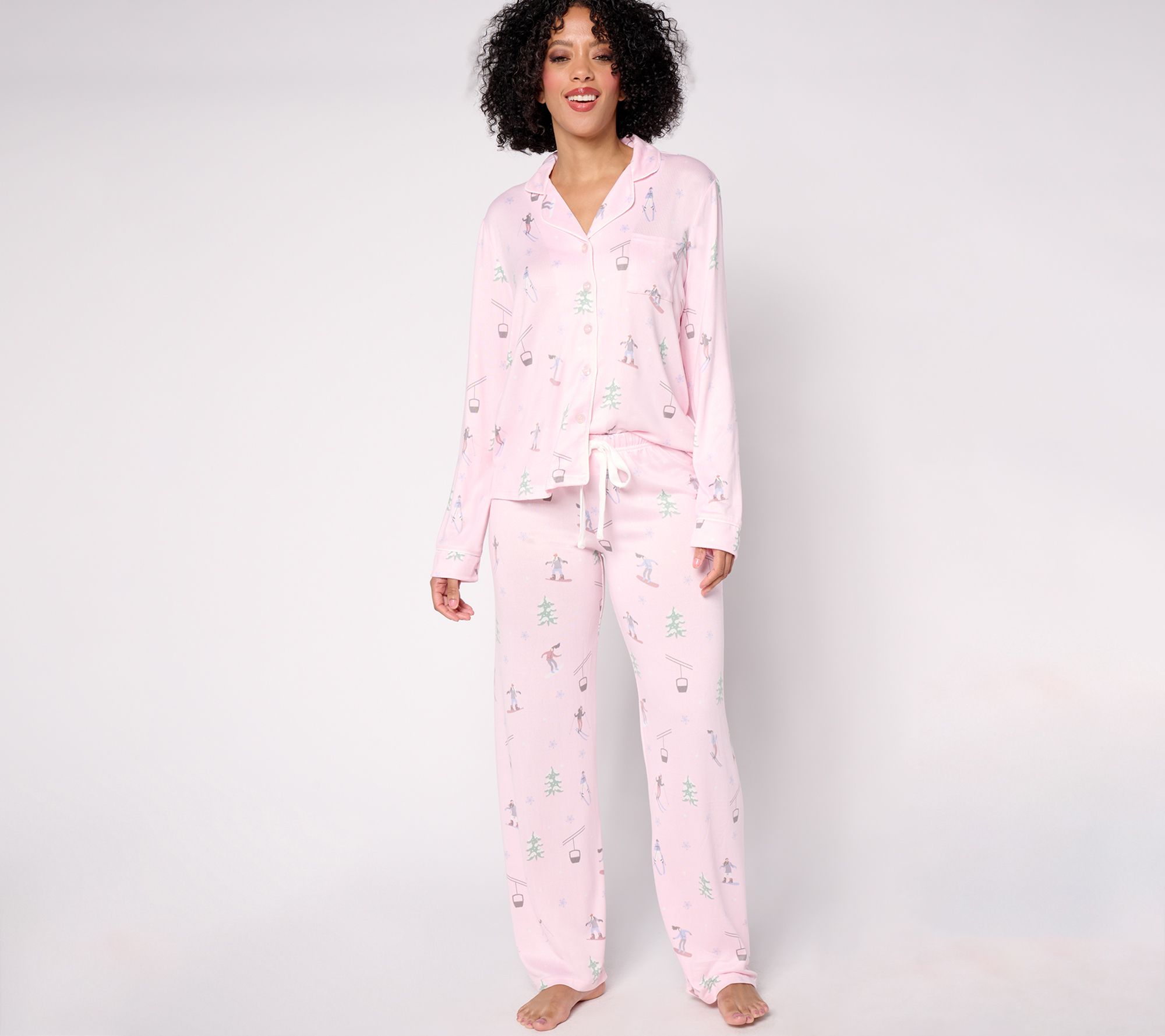 PJ Salvage X Cozy Zoe Butter Jersey Notch Collar Pajama Set