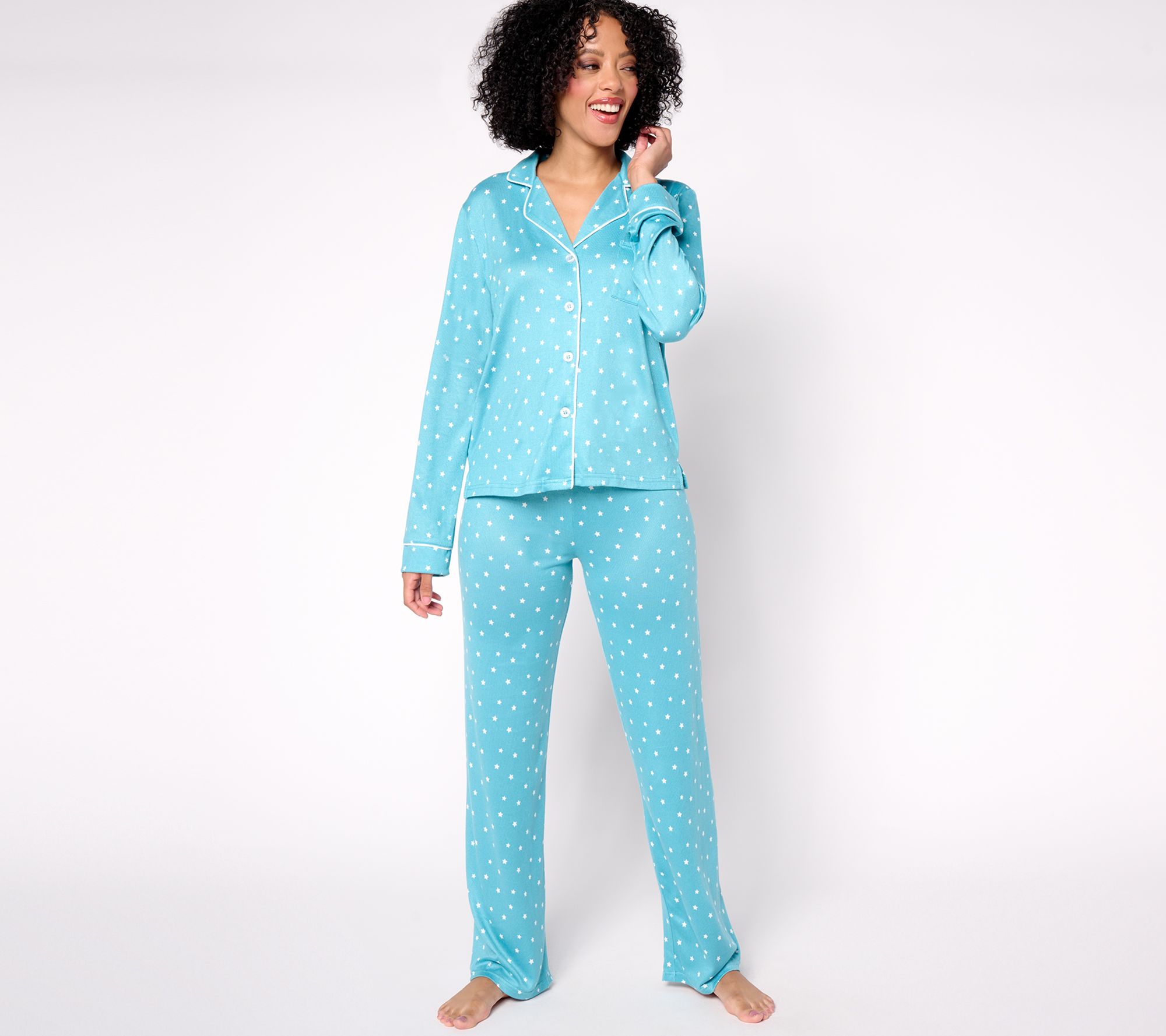 PJ Salvage X Cozy Zoe Butter Jersey Notch Collar Pajama Set