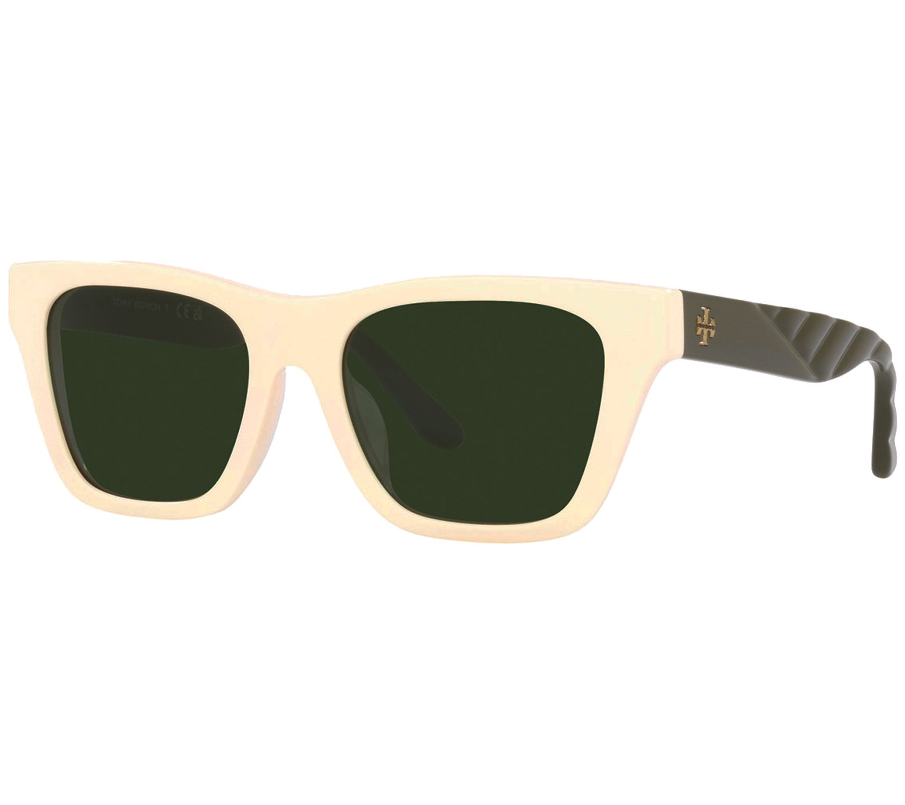 Tory Burch Wome n's Solid Ivory Square Sunglas ses
