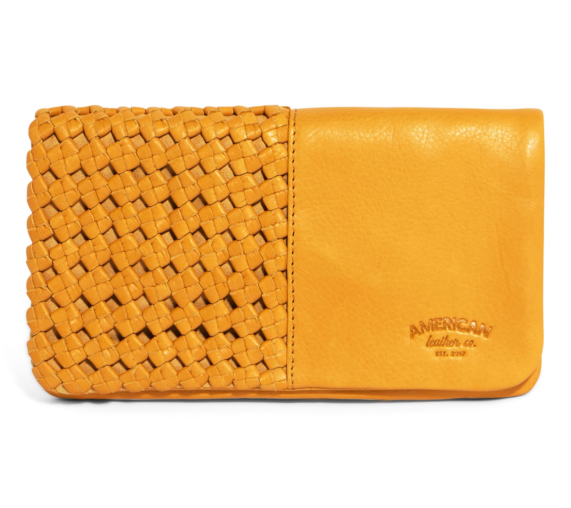 American Leather Co. Webster Woven Leather Bifold Wallet