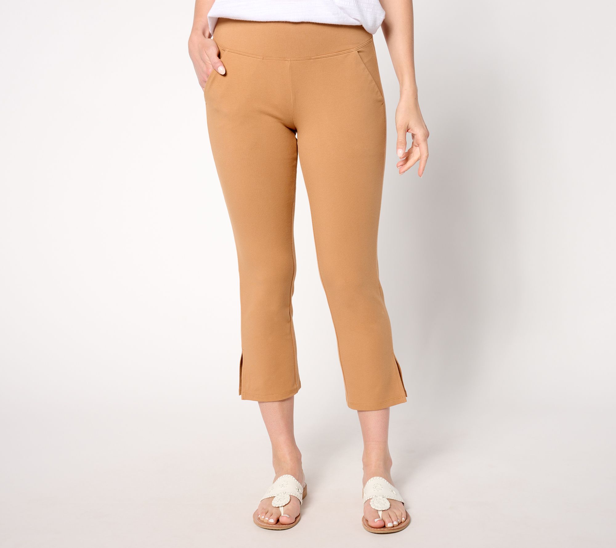 "As Is" Women with Control Tummy Control Regular Knit Crop Pants
