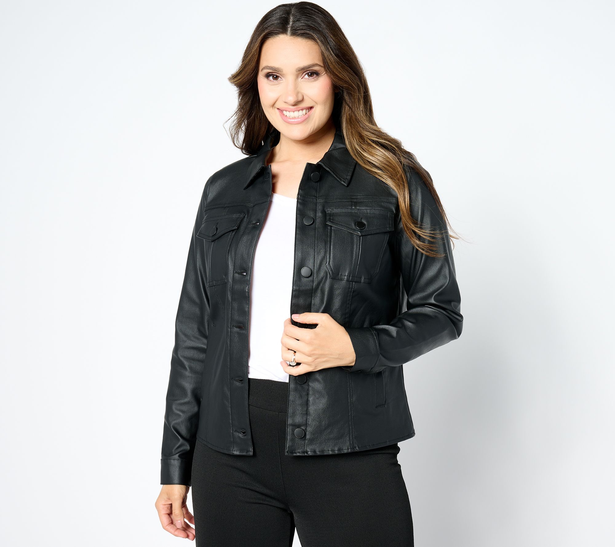 "As Is" Belle by Kim Gravel Rebellious Coated Twill Cargo Jacket