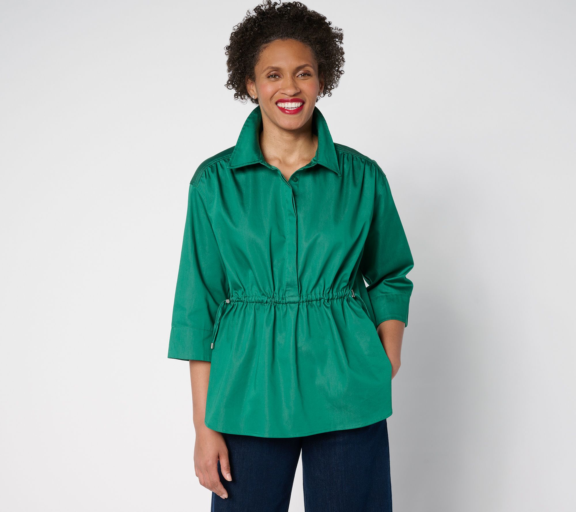 Carla Rockmore Collection Regular 3/4-Sleeve Shirt