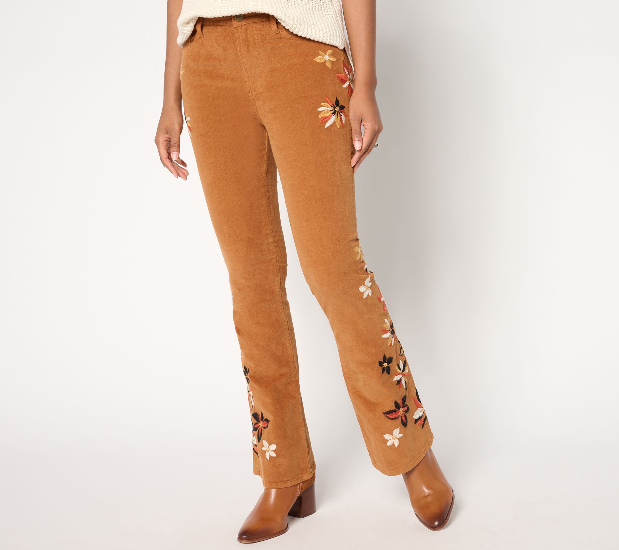 "As Is" Driftwood Jeans Wyatt Corduroy Boot-Cut Pants - Detached