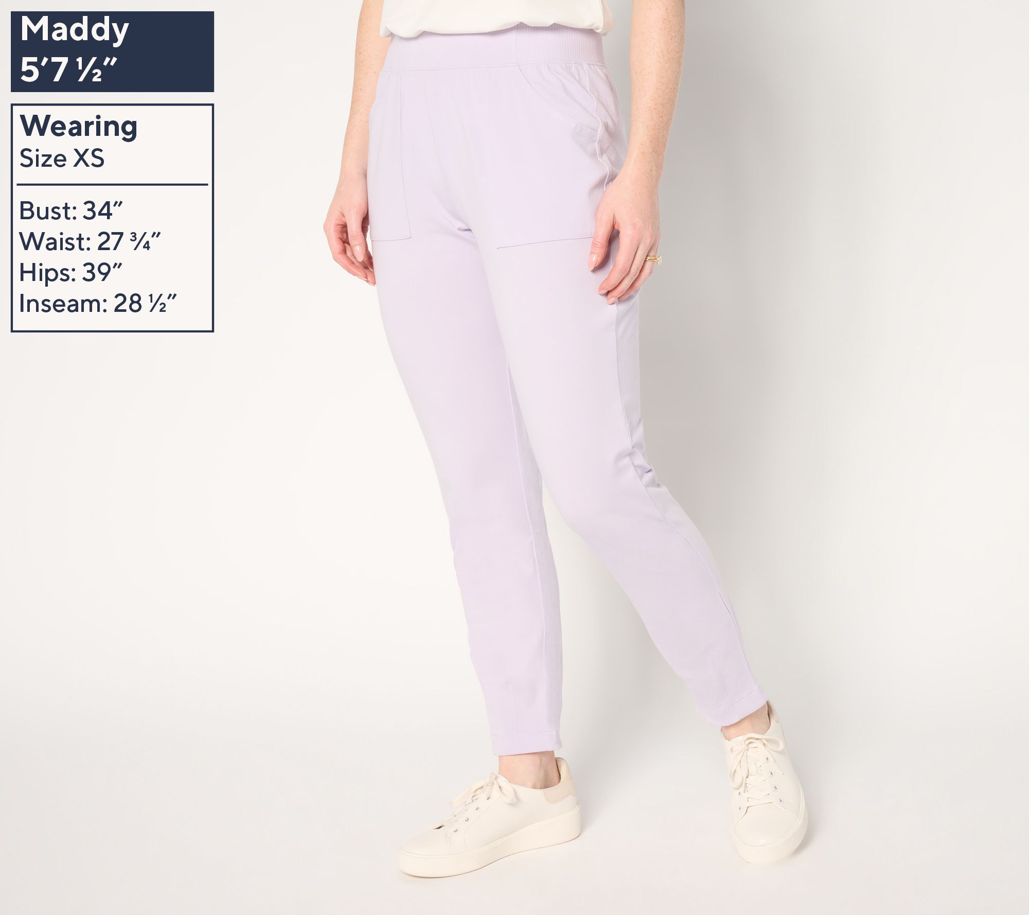 AnyBody Tall Cozy Knit and Rib Mixed Ankle Pants with Darted