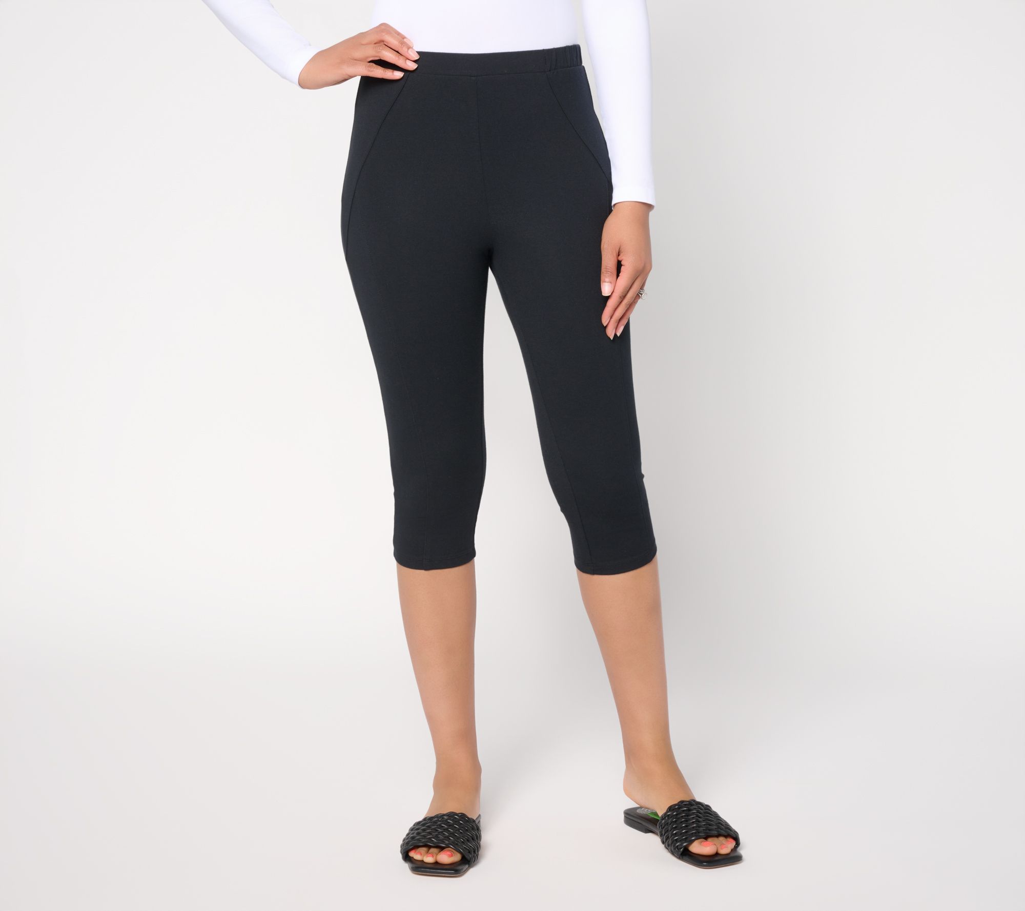 Women with Control Petite 86/14 Pedal Pusher with Seaming Detail