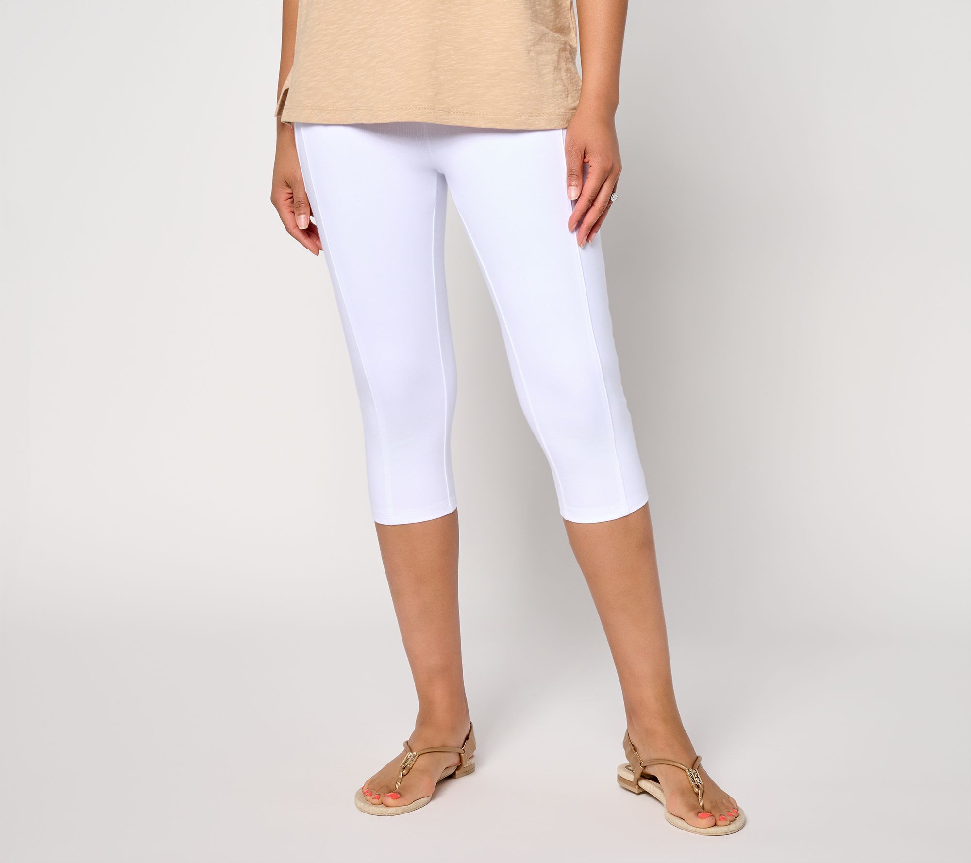 Women with Control Petite 86/14 Pedal Pusher with Seaming Detail