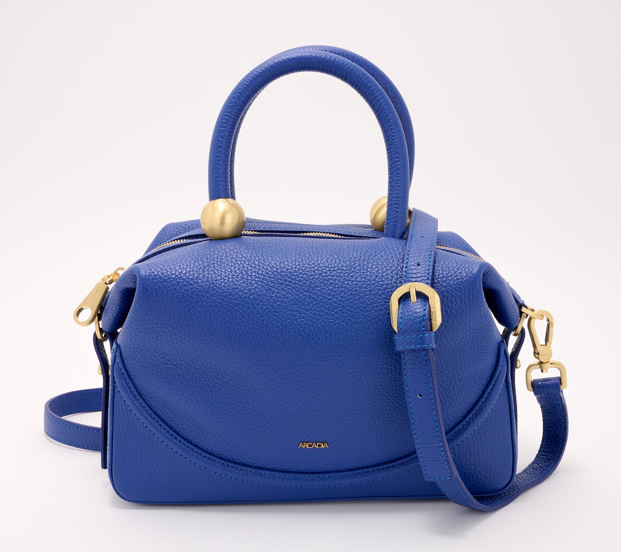 Arcadia Leather Domed Satchel - Dione