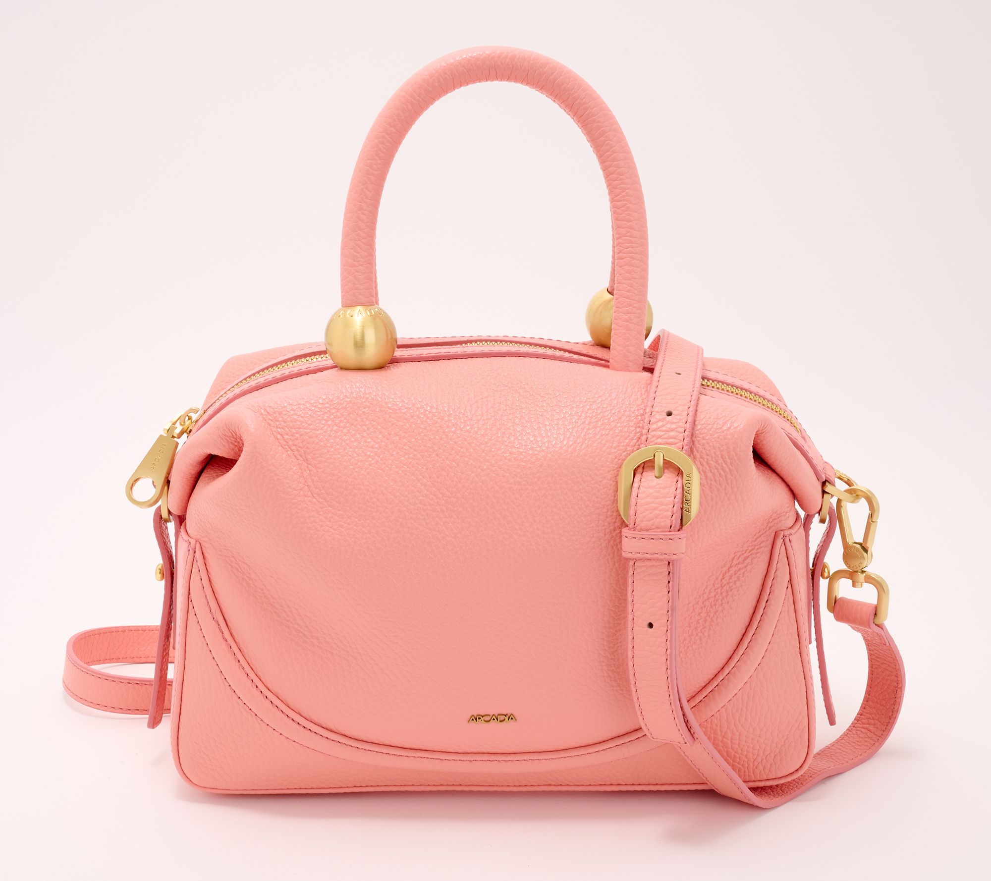 Arcadia Leather Domed Satchel - Dione