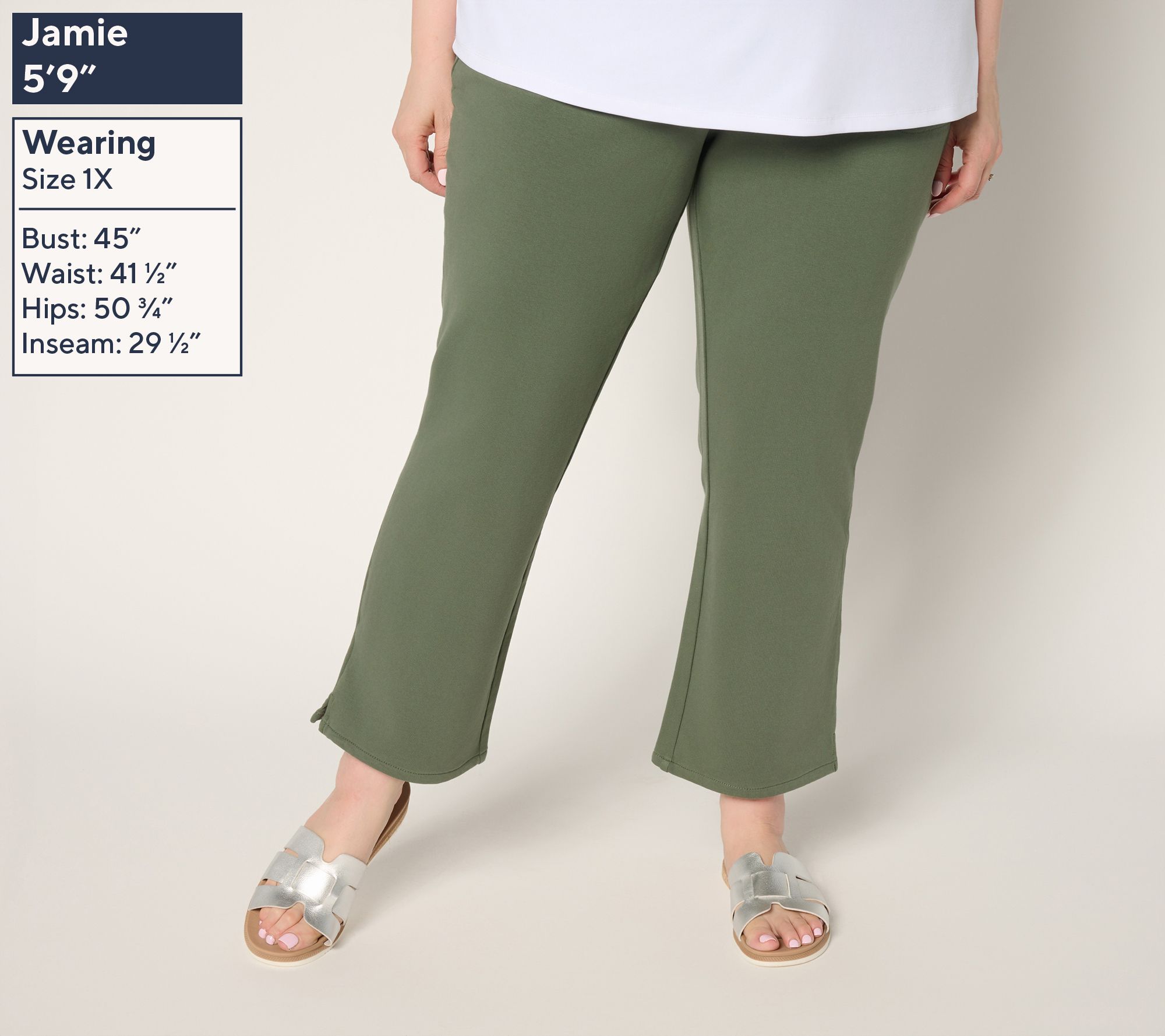 Quacker Factory DreamJeannes Tall Flat Waist Straight Leg