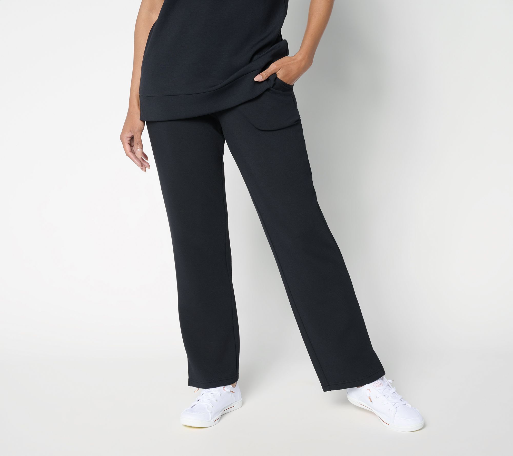 Belle by Kim Gravel Petite ScubaLuxe Drawstring Waist Pant