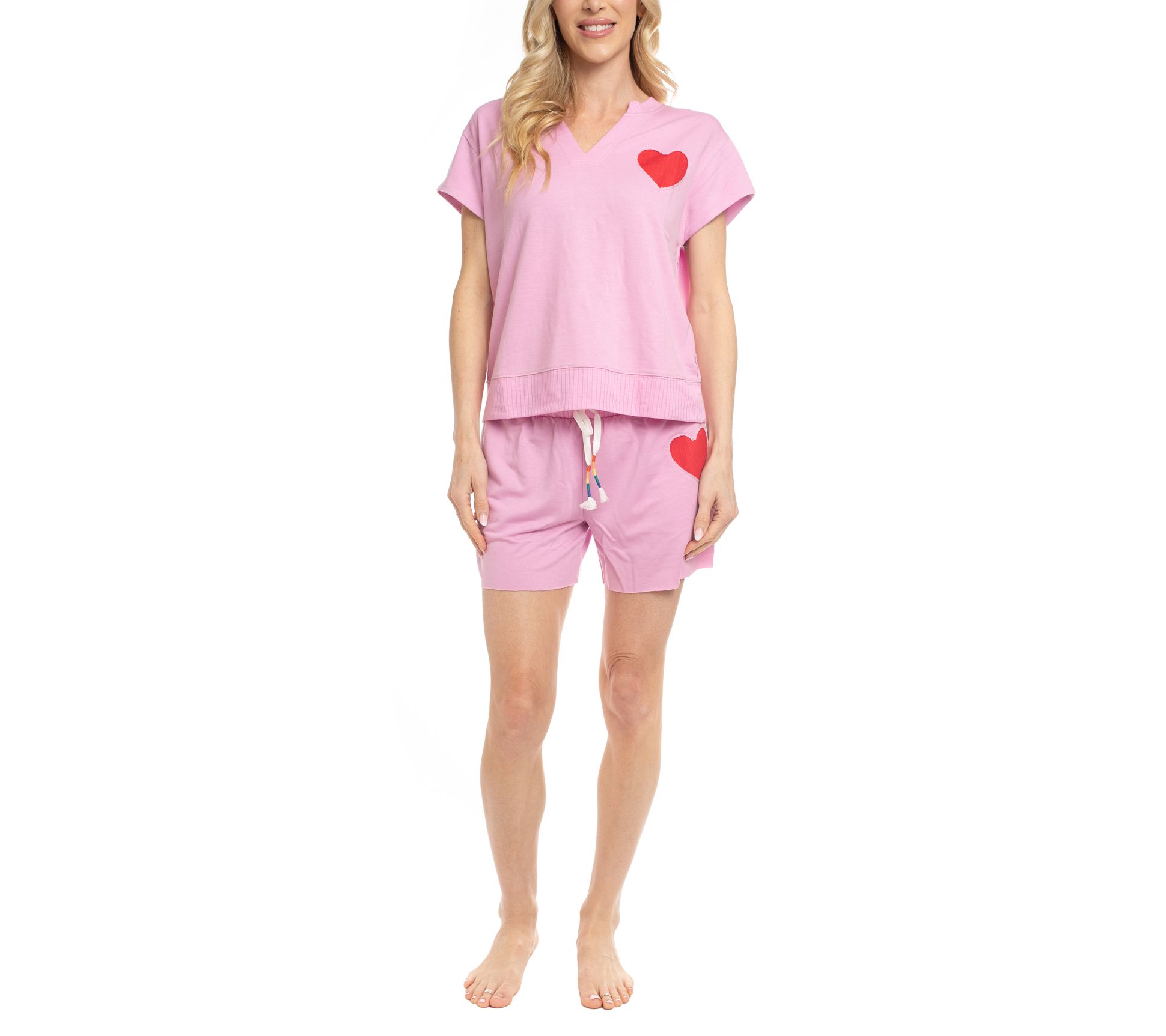 Ocean Pacific Summer Lovin' Soft Knit Tee & 5"Short PJ Set