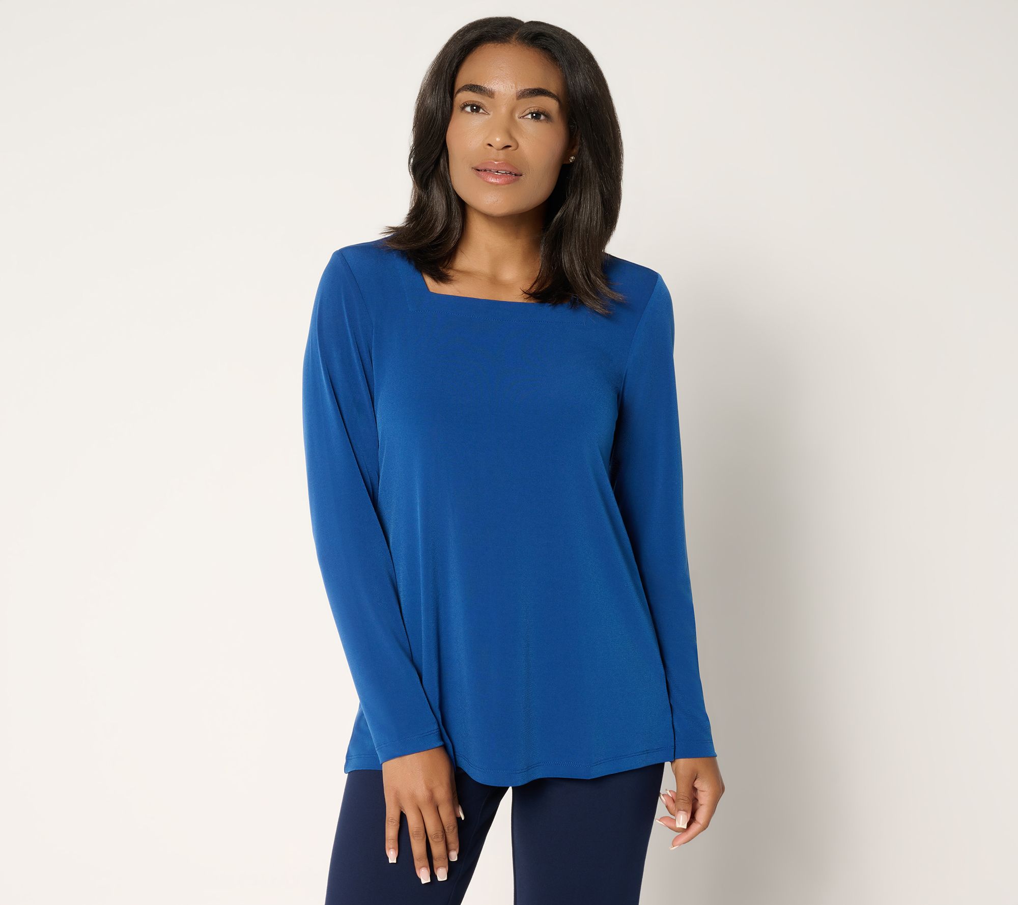 Susan Graver Modern Essentials Liquid Knit A-Line Top