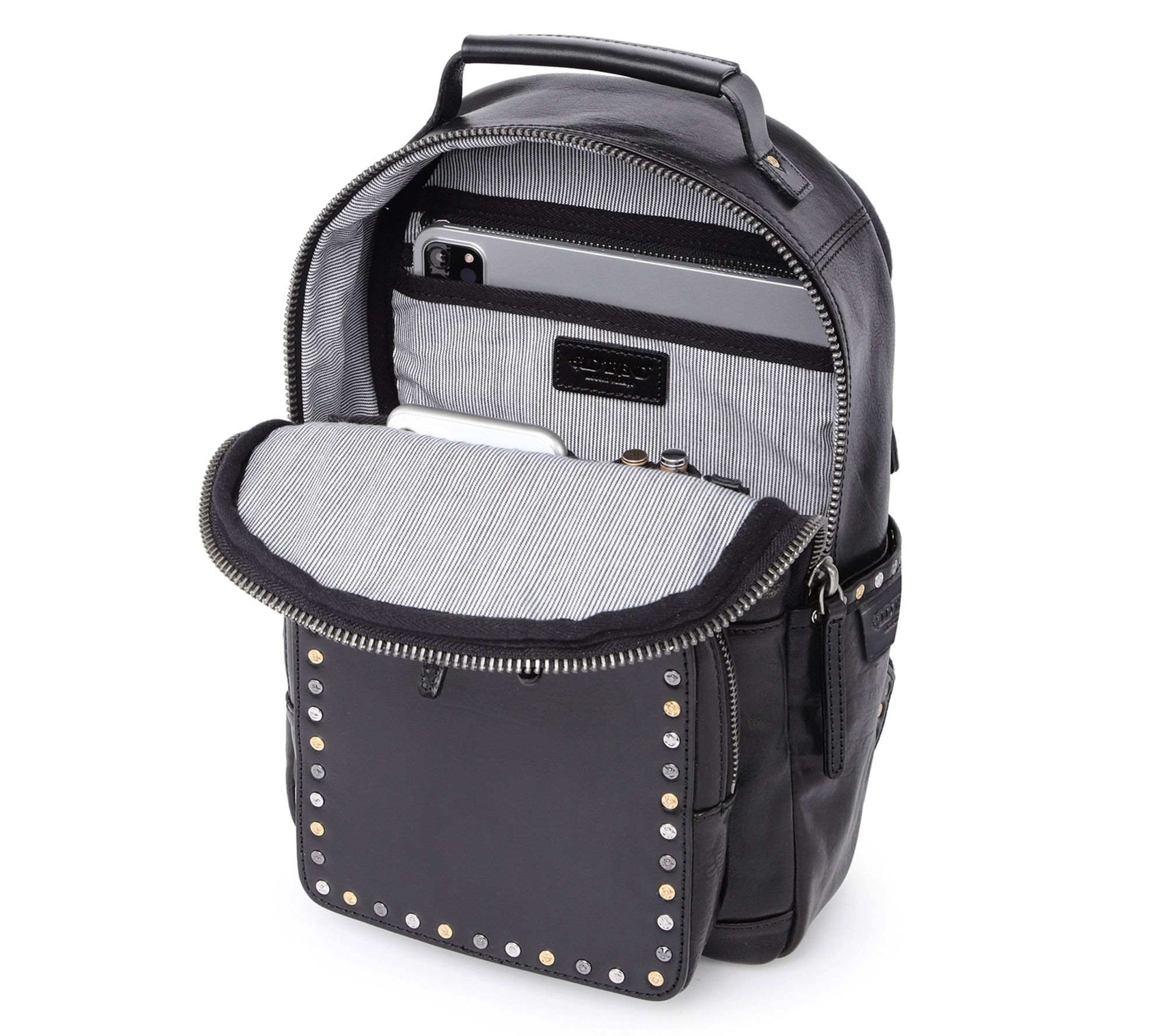 Old Trend West Heritage Leather Small Studded Backpack - QVC.com