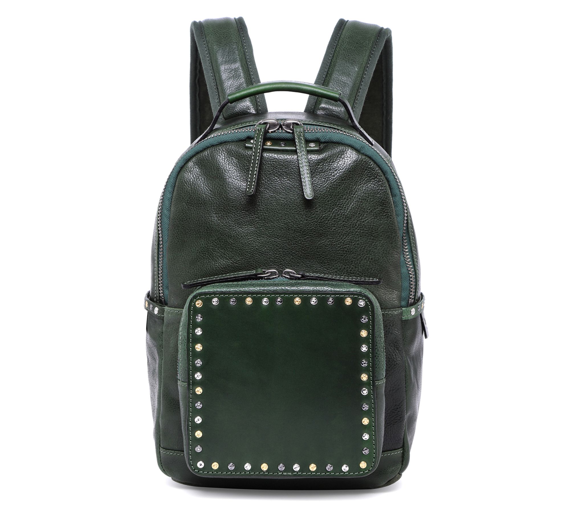 Old Trend West Heritage Leather Small Studded Backpack