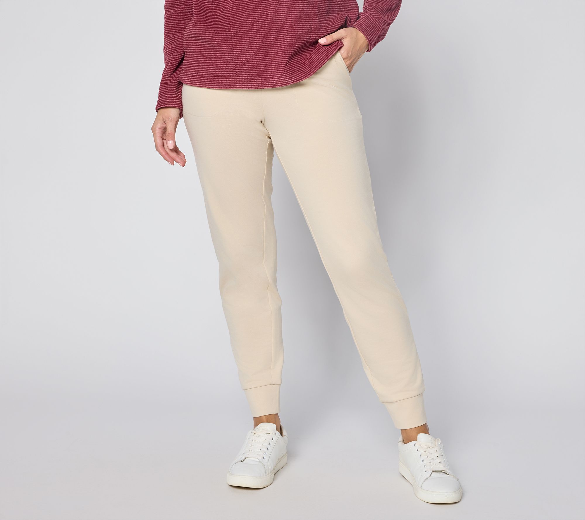 Denim & Co. Regular EasyWear French Terry Ankle Jogger