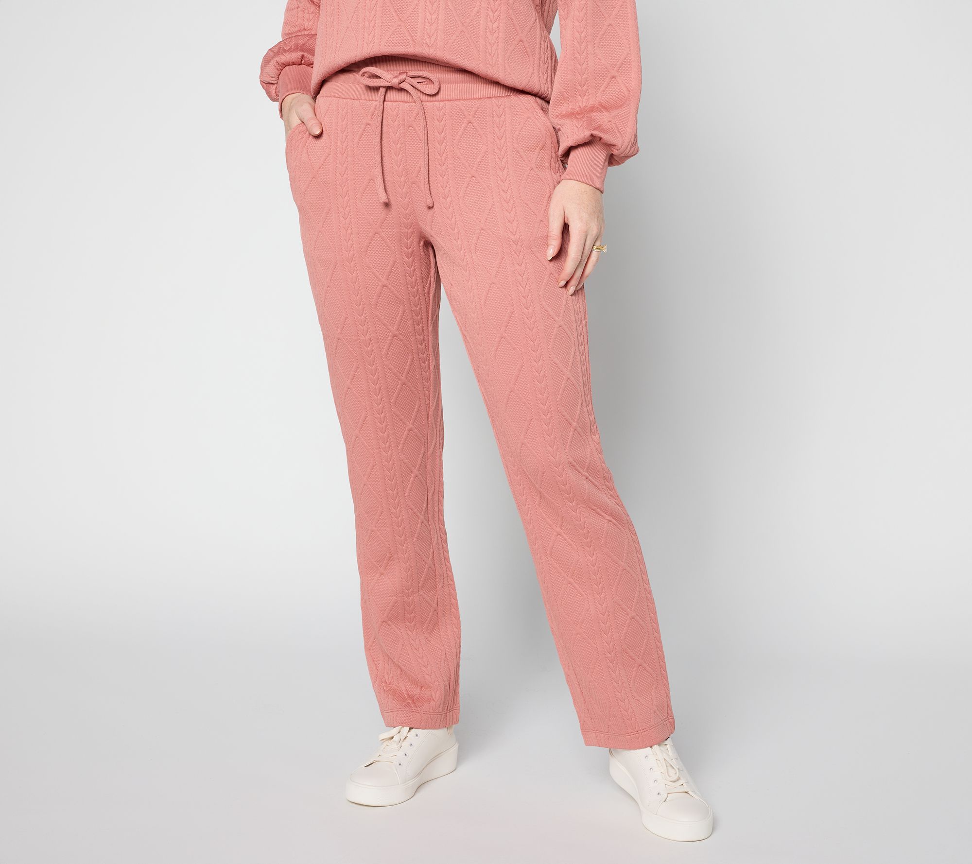 Belle by Kim Gravel Petite Cable Chic Straight Pant