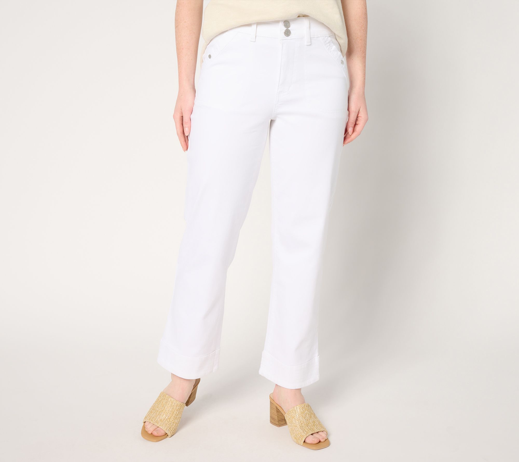 "As Is" Susan Graver Petite Ankle Length Trouser Jean