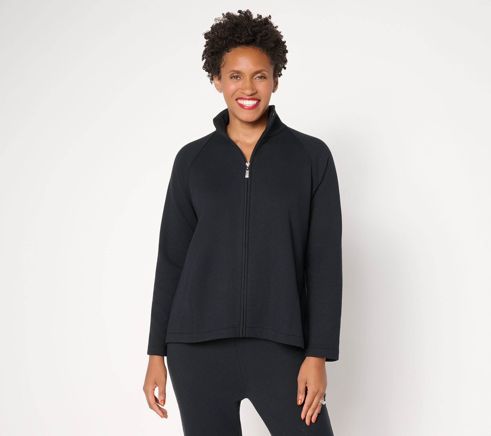 Attitudes by Renee Casa Cozy Zip Front Jacket